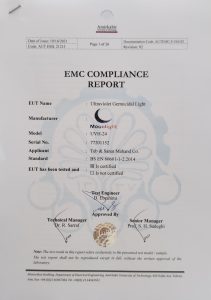 ISO 13485:2016,ISO 9001:2015,IEC 60601-1,EMC,پروانه ساخت اداره تجهیزات